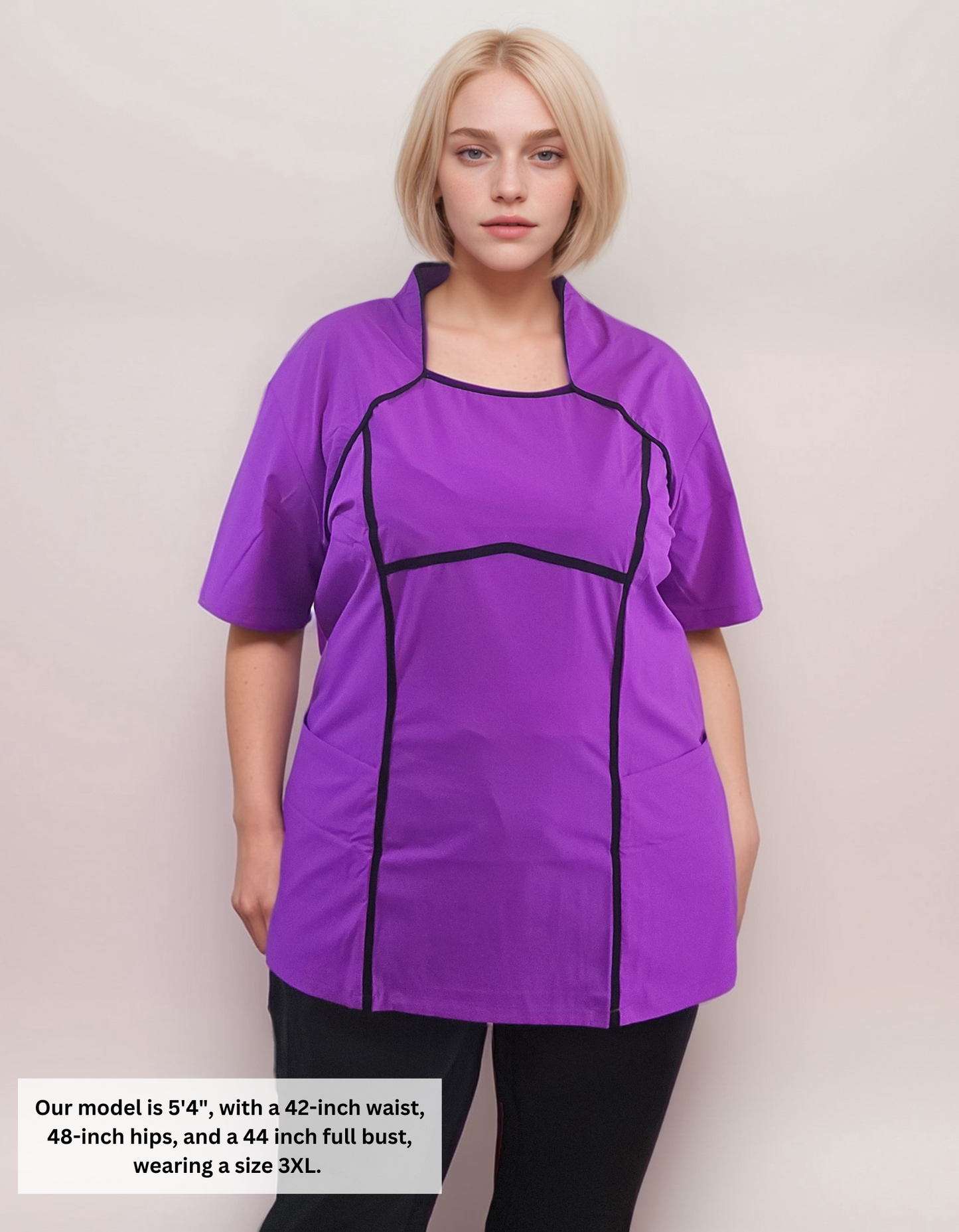 Shang-Chi Smock Purple with Black Detailing