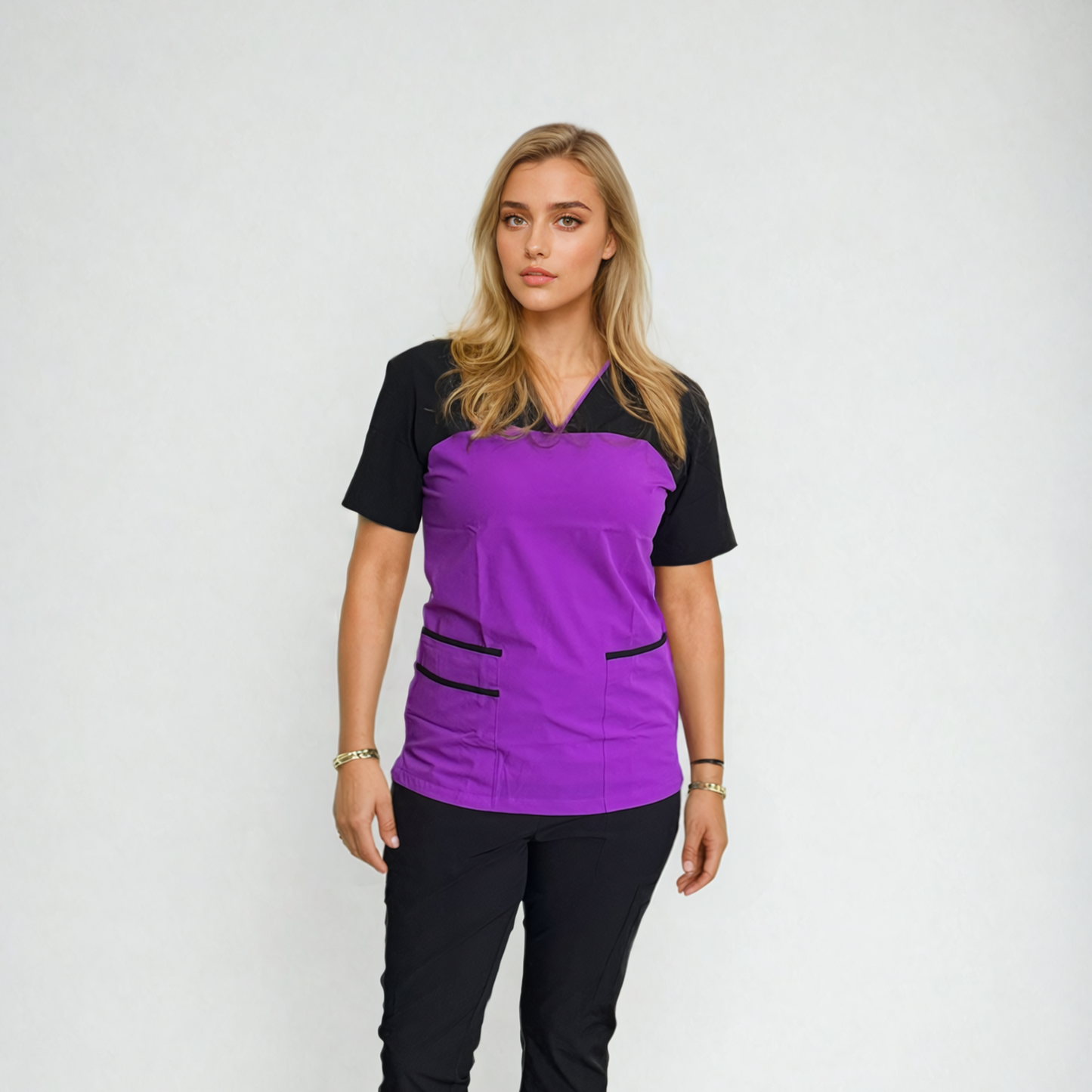 Corset V-Neck Smock Imperial Amethyst