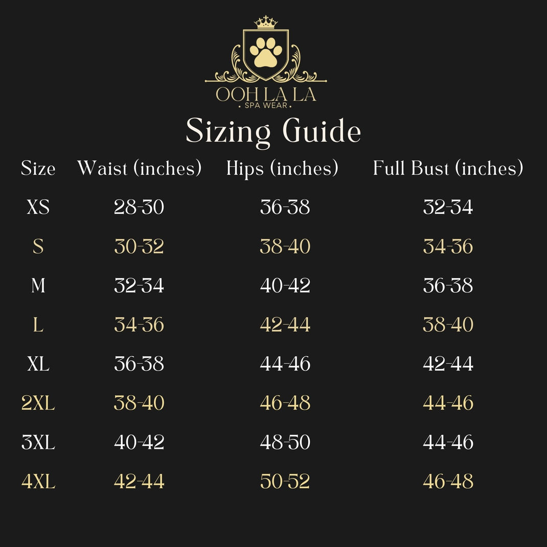Sizing – Ooh La La Spa Wear
