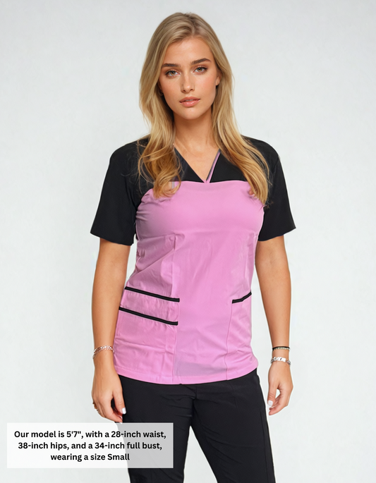 Corsette V-Neck Smock Blush Petal